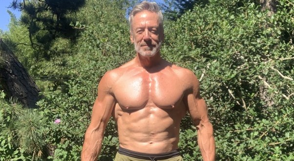 Older man with big muscles